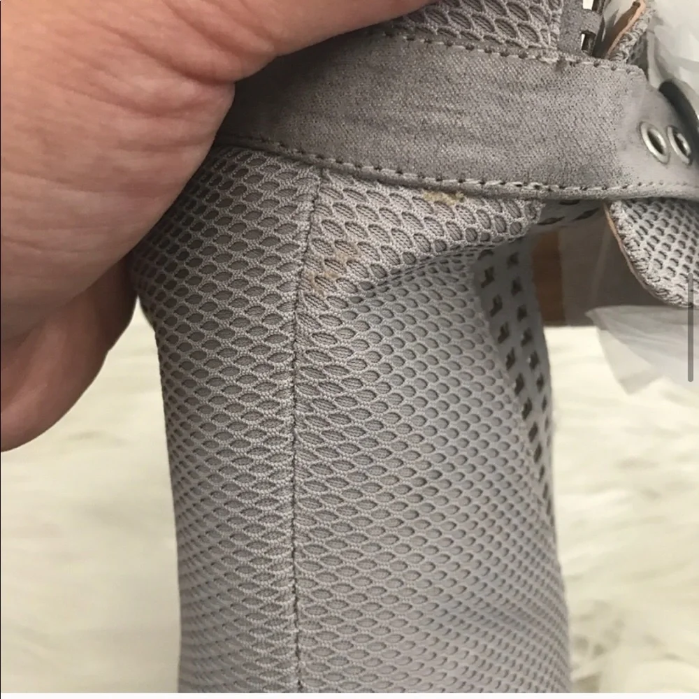 Grey Peep Toe Booties